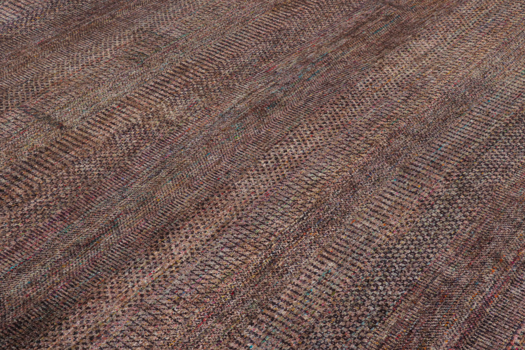 Modern Textural Striped Rug