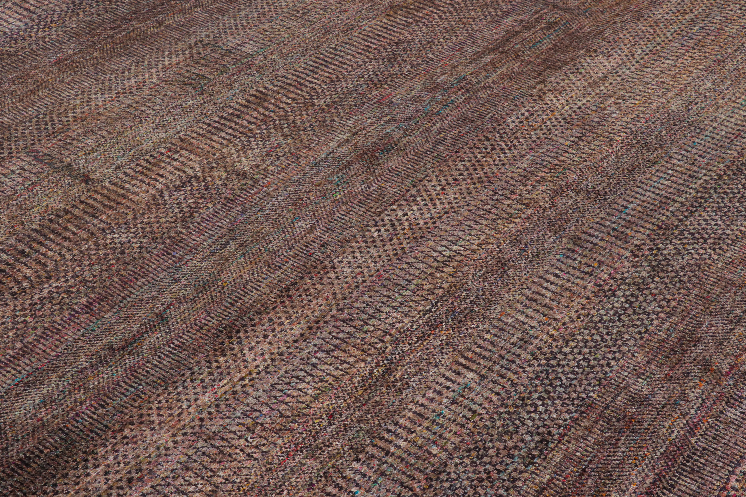 Modern Textural Striped Rug