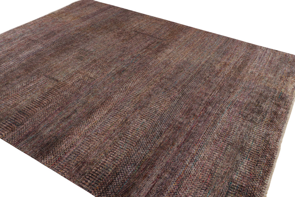 Modern Textural Striped Rug