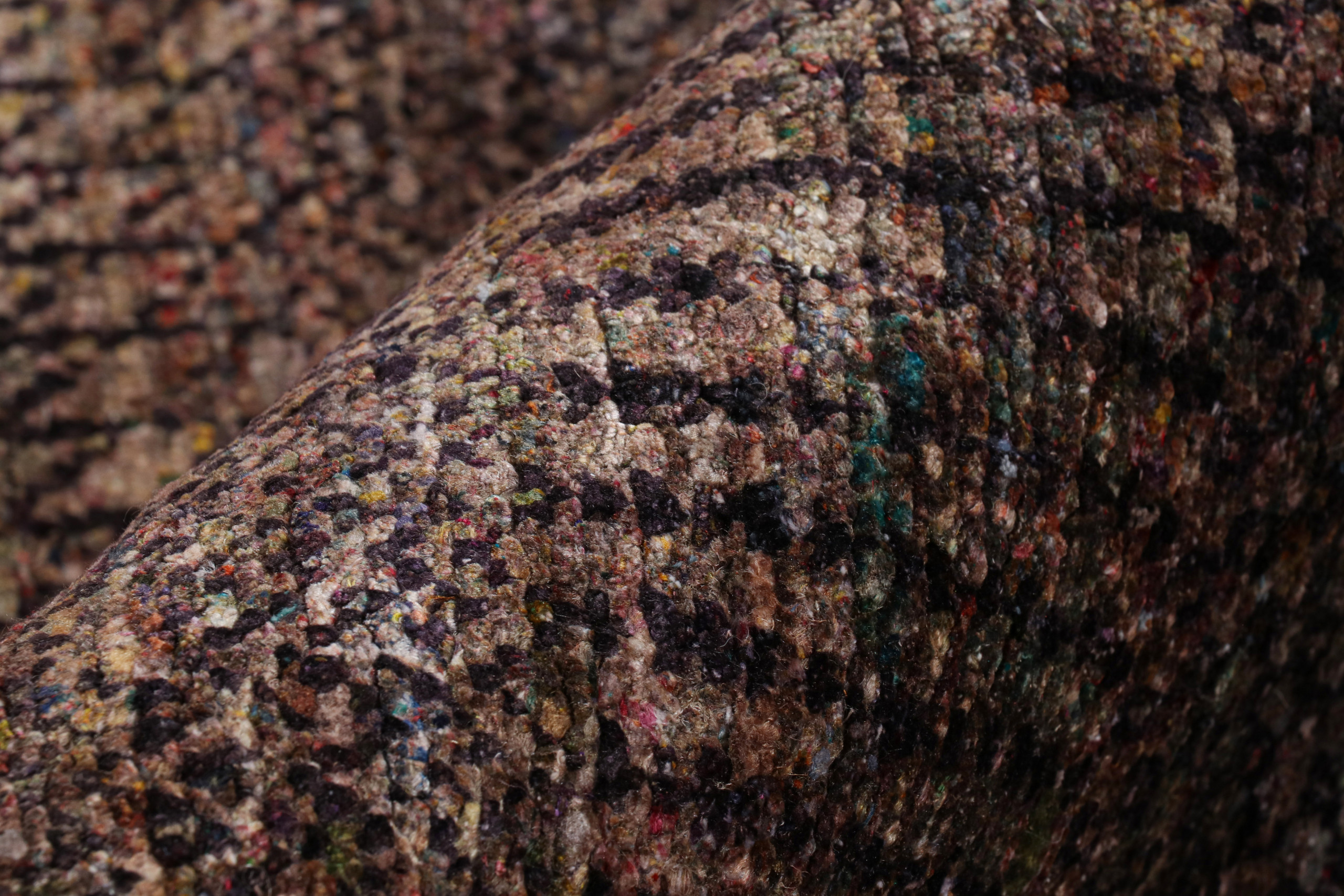 Modern Textural Striped Rug