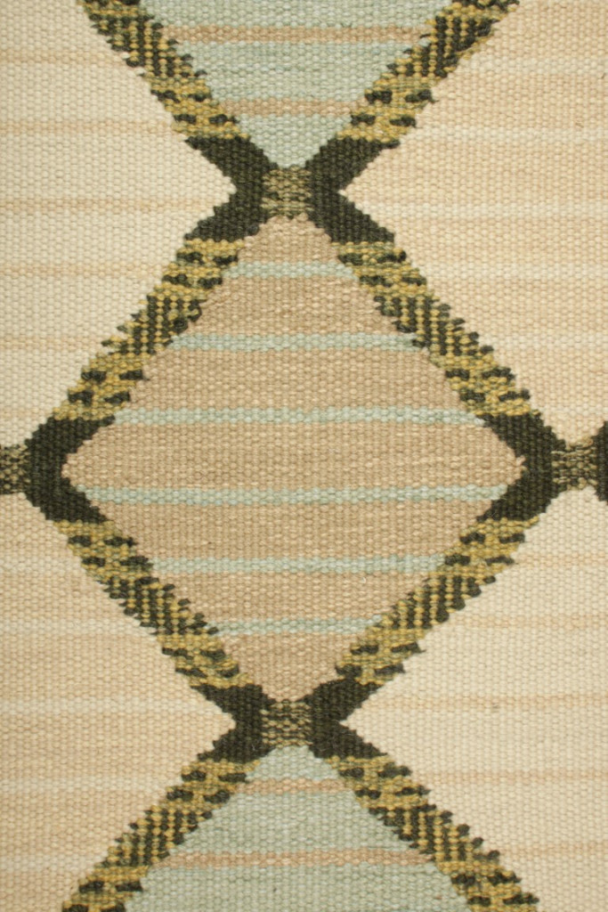 Scandinavian Square Rug with Geometric Patterns