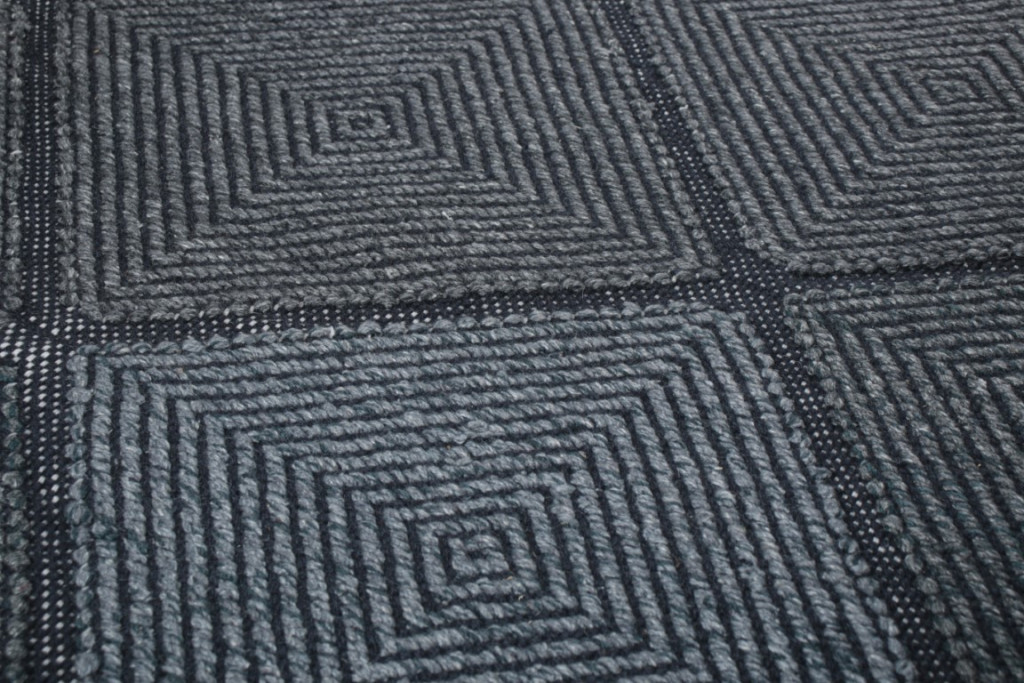 Scandinavian Rug with Diamond Patterns