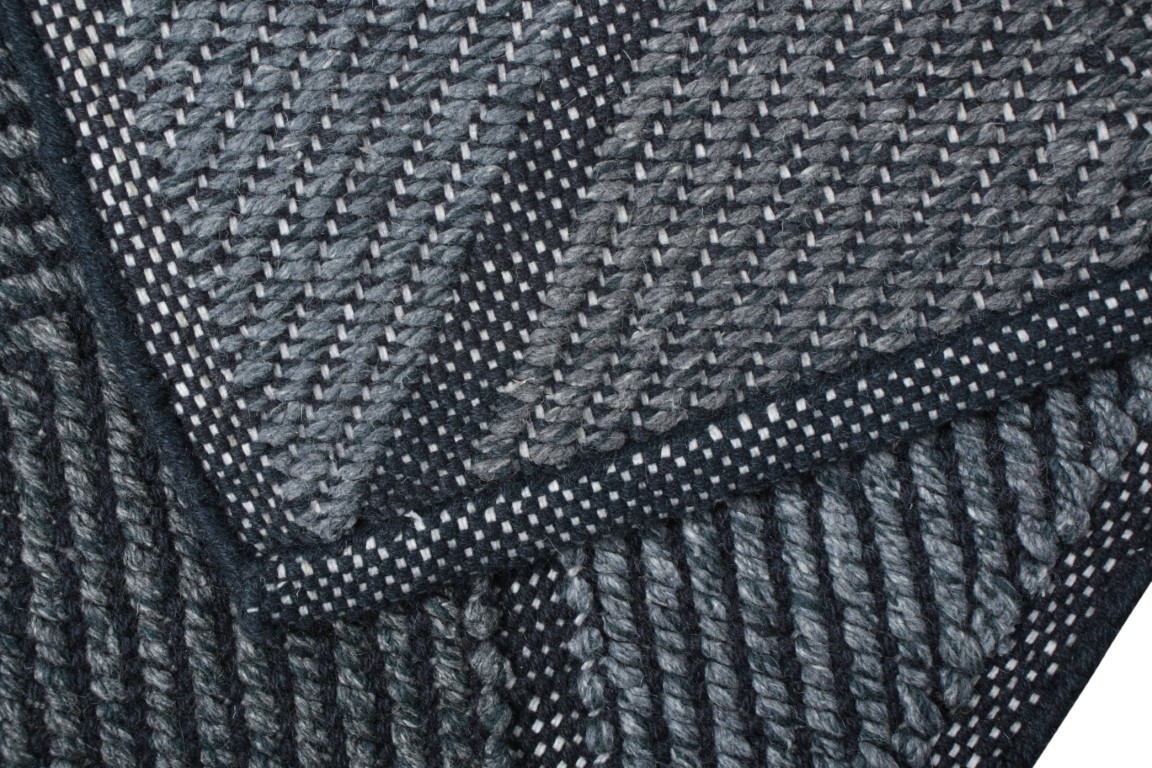 Scandinavian Rug with Diamond Patterns