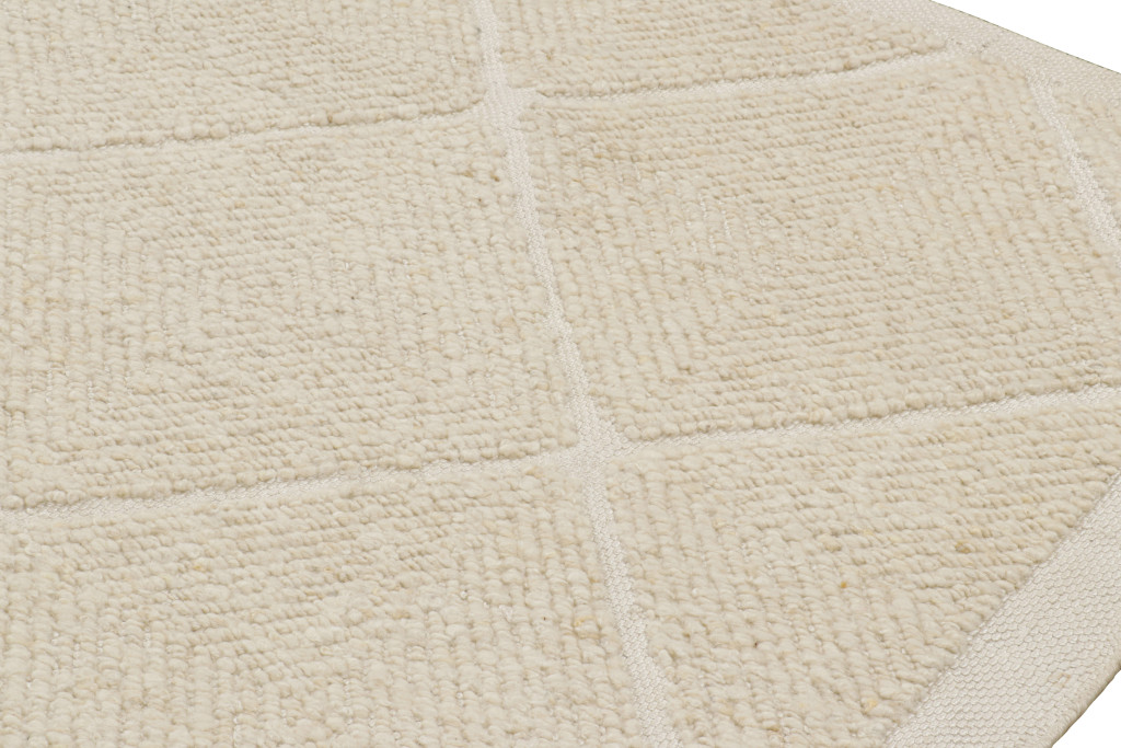 Scandinavian Berber Rug with Lattice Patterns