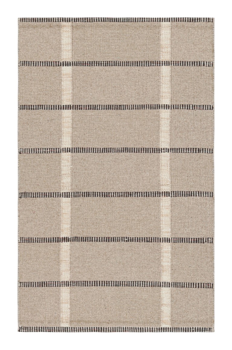 Scandinavian Custom Rug with Geometric Stripes