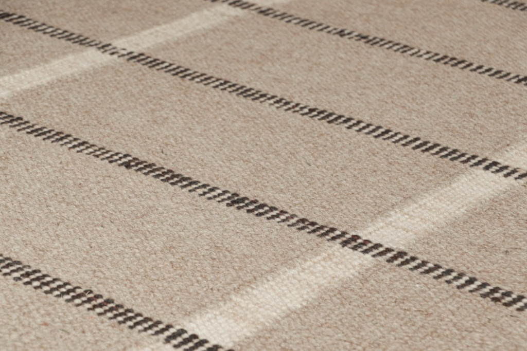 Scandinavian Custom Rug with Geometric Stripes
