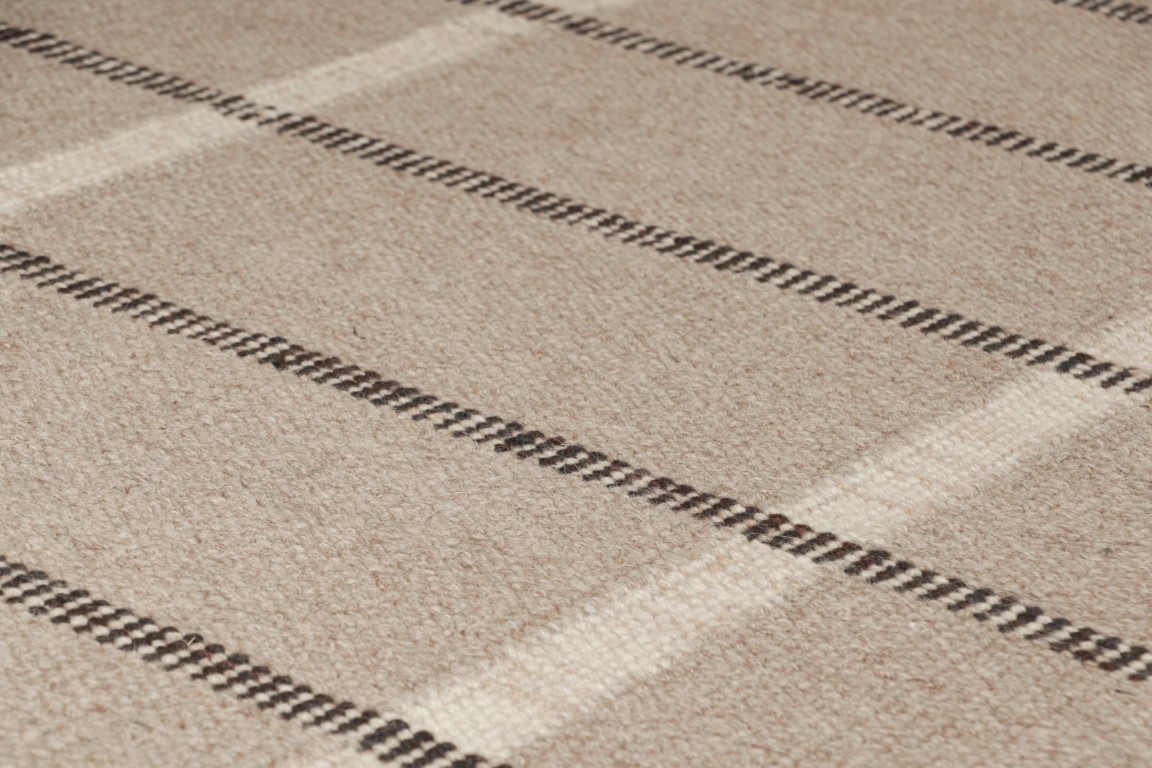 Scandinavian Custom Rug with Geometric Stripes