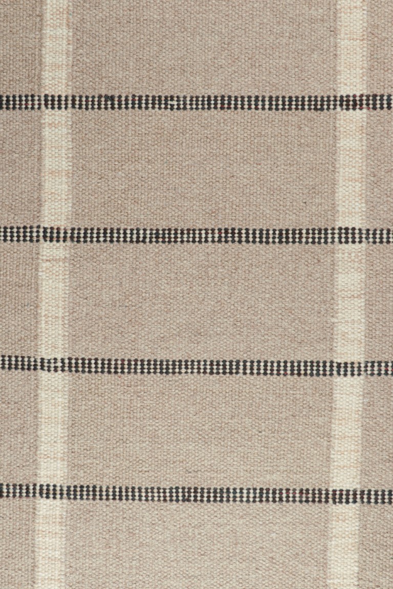 Scandinavian Custom Rug with Geometric Stripes
