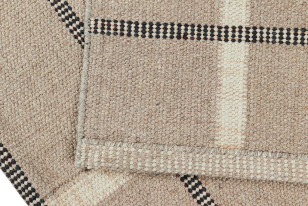 Scandinavian Custom Rug with Geometric Stripes
