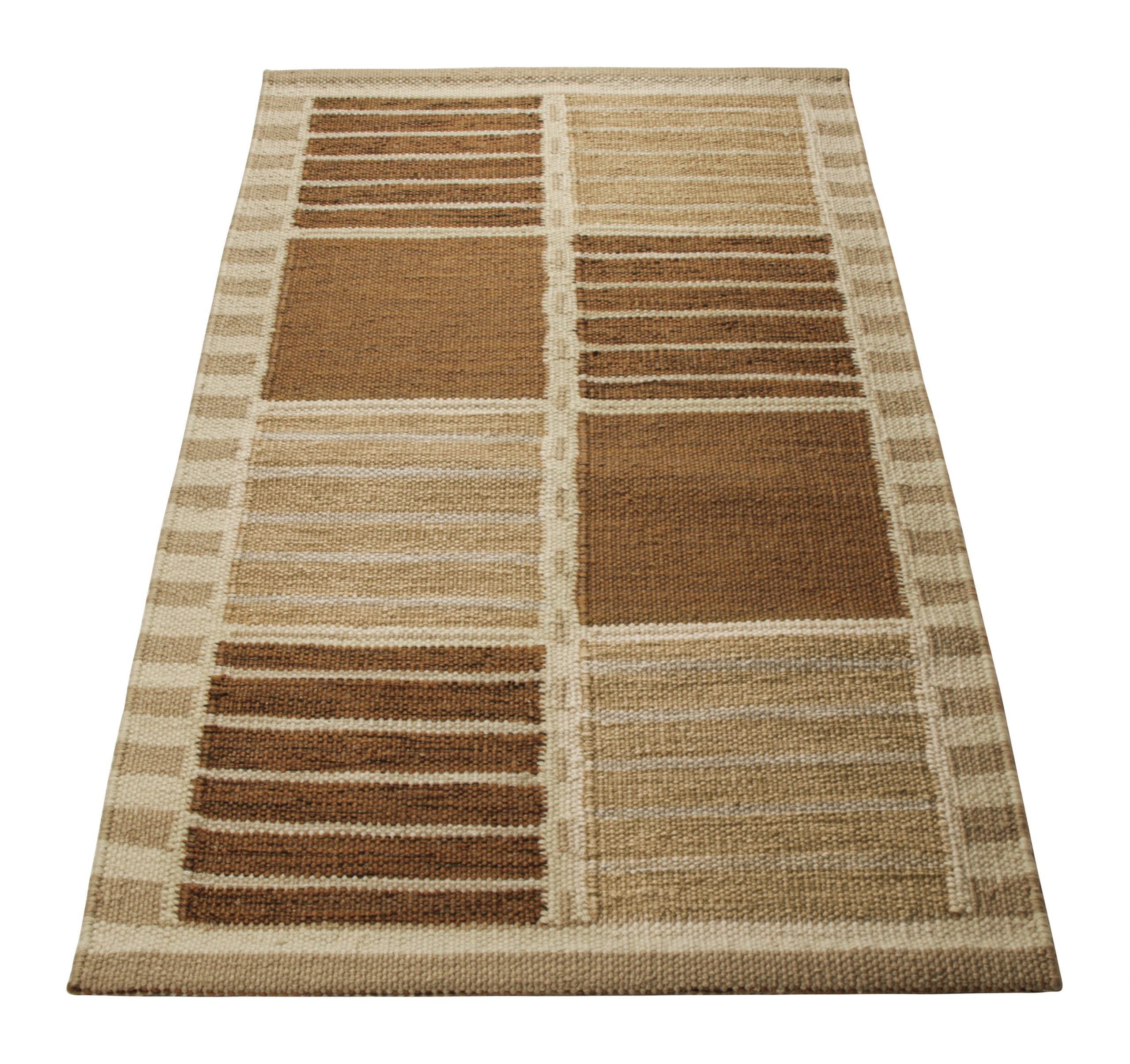 Scandinavian Rug with Geometric Stripes