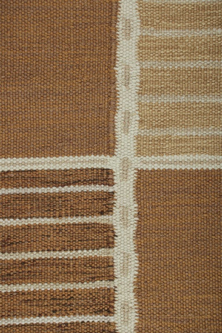 Scandinavian Rug with Geometric Stripes