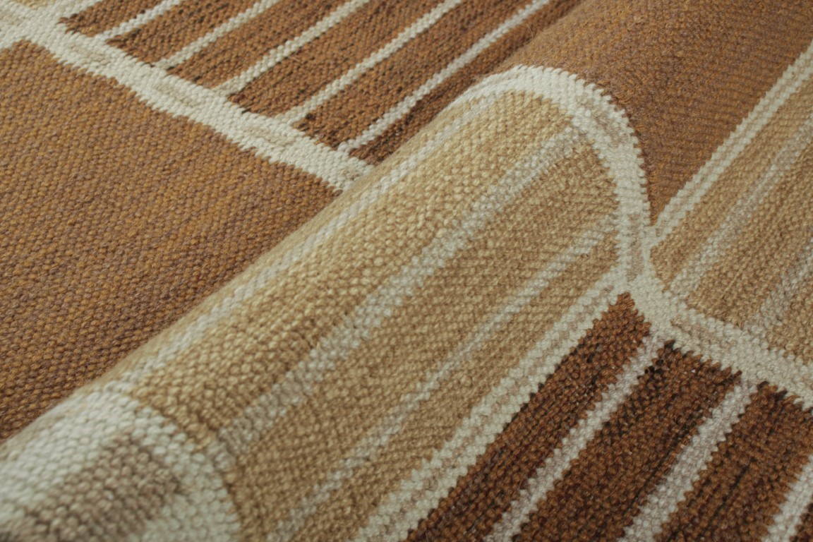 Scandinavian Rug with Geometric Stripes