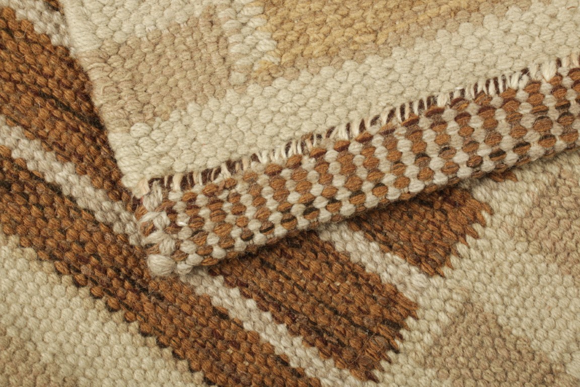Scandinavian Rug with Geometric Stripes