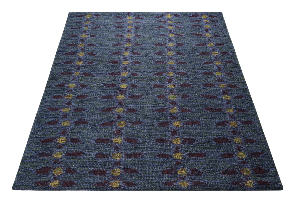 Scandinavian Rug with Floral Patterns