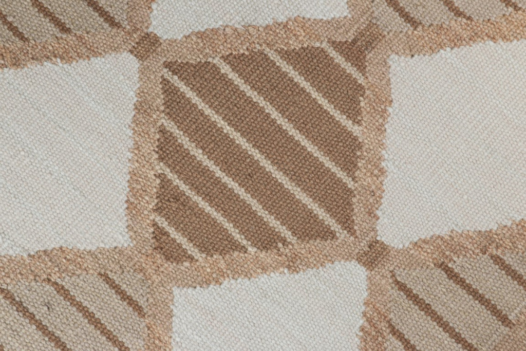 Scandinavian Rug with Geometric Stripes