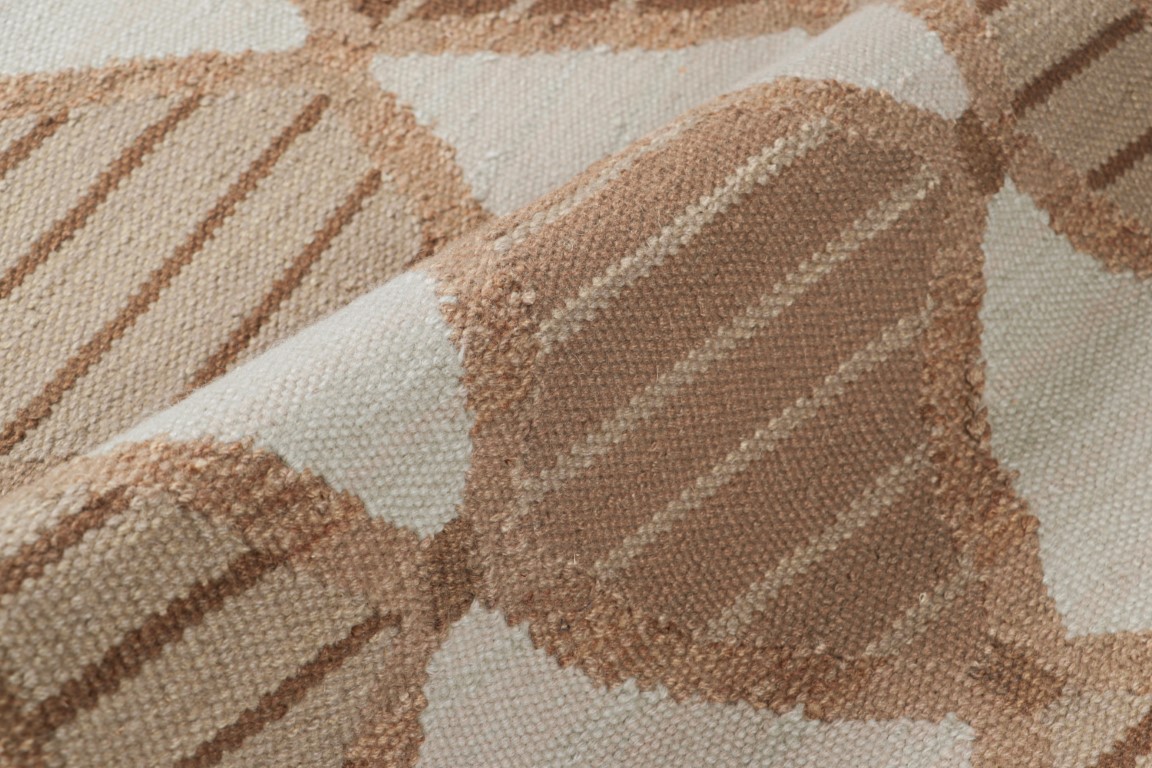 Scandinavian Rug with Geometric Stripes