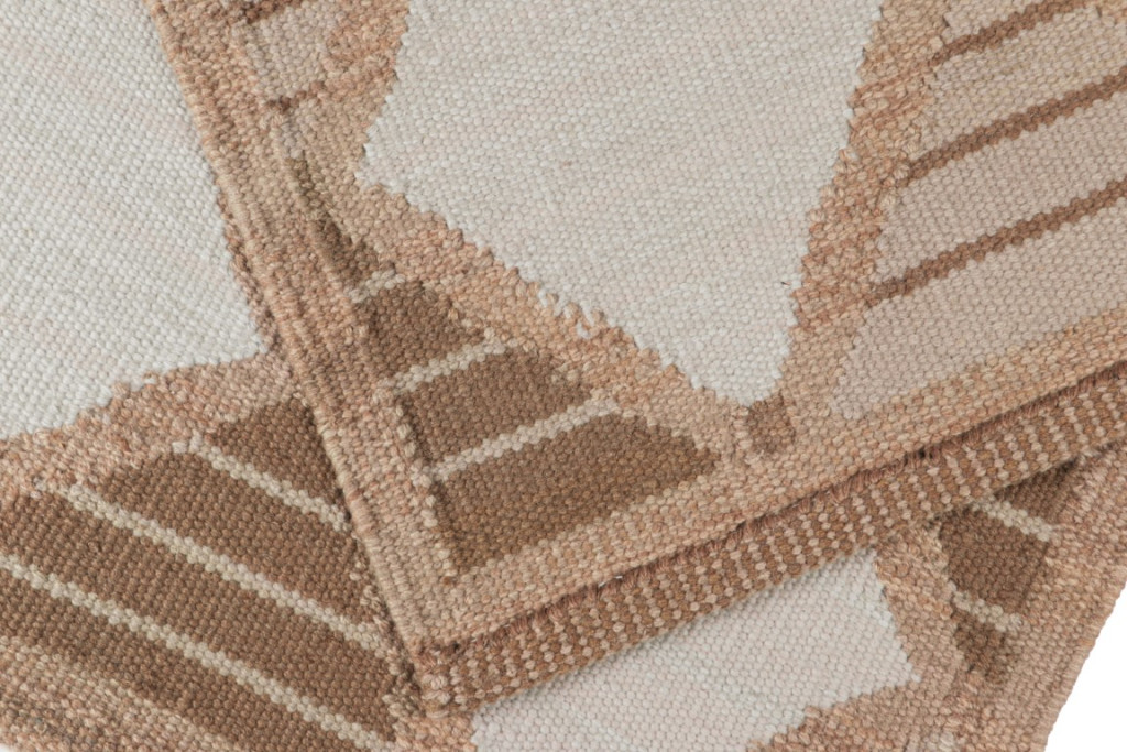 Scandinavian Rug with Geometric Stripes