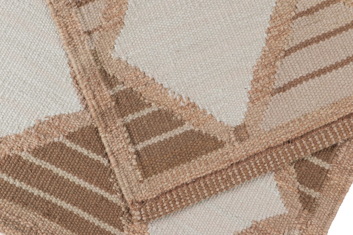 Scandinavian Rug with Geometric Stripes