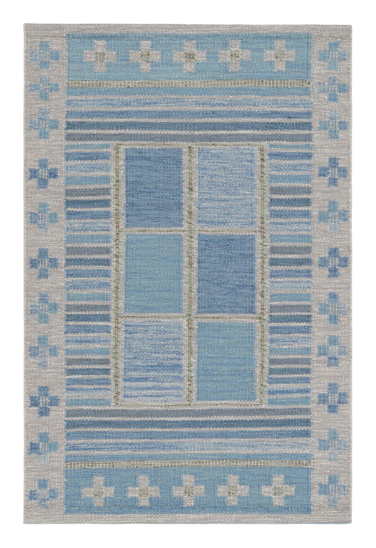 Scandinavian Rug with Geometric Patterns