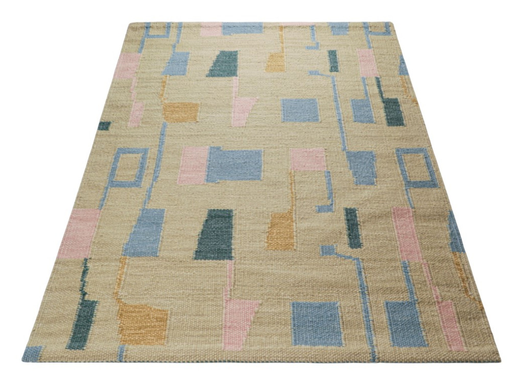 Scandinavian Rug with Geometric Patterns