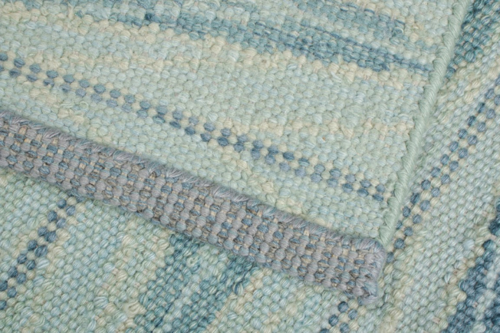Scandinavian Square Rug with Geometric Patterns
