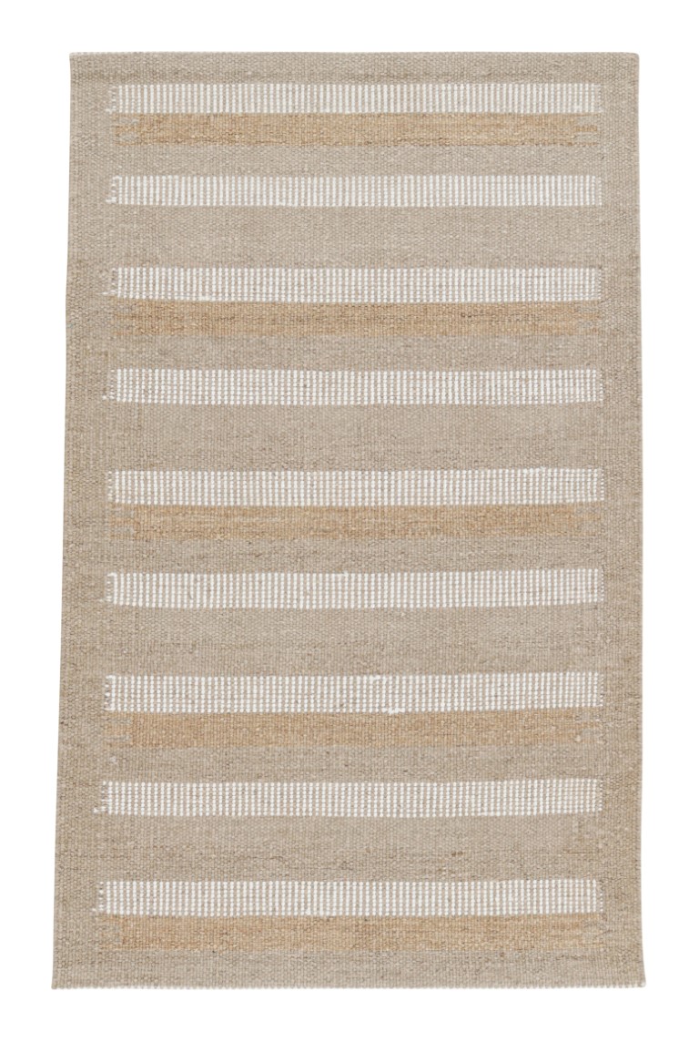 Scandinavian Rug with Geometric Stripes