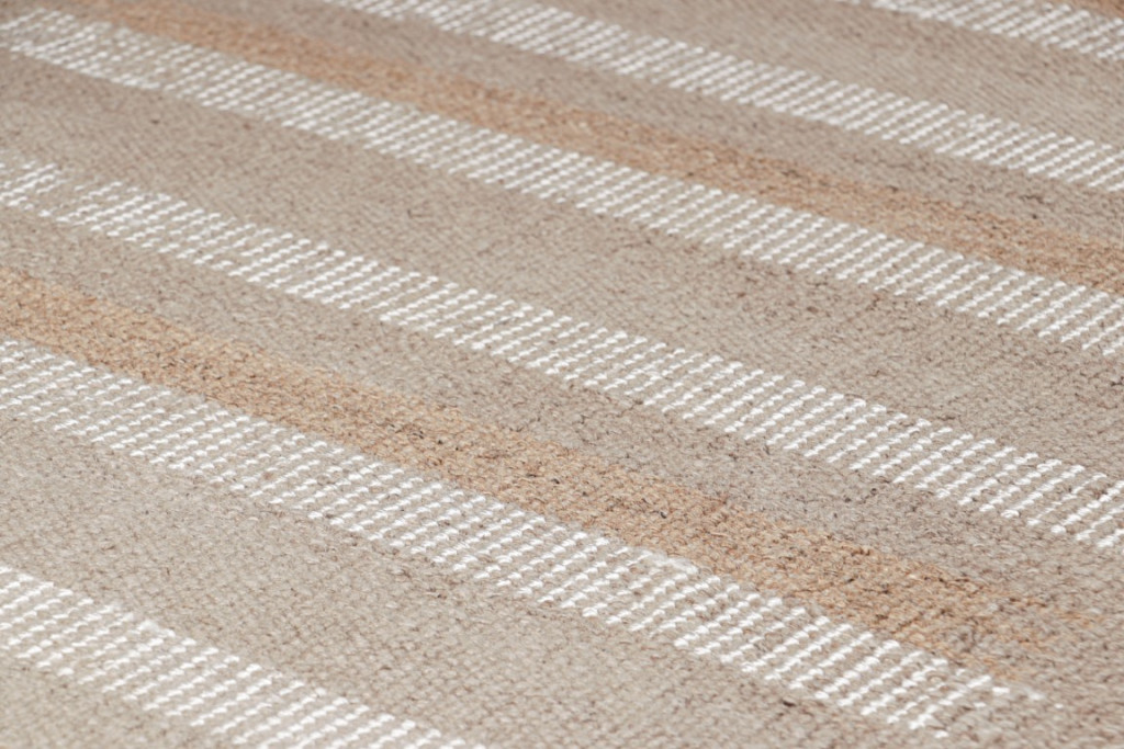 Scandinavian Rug with Geometric Stripes