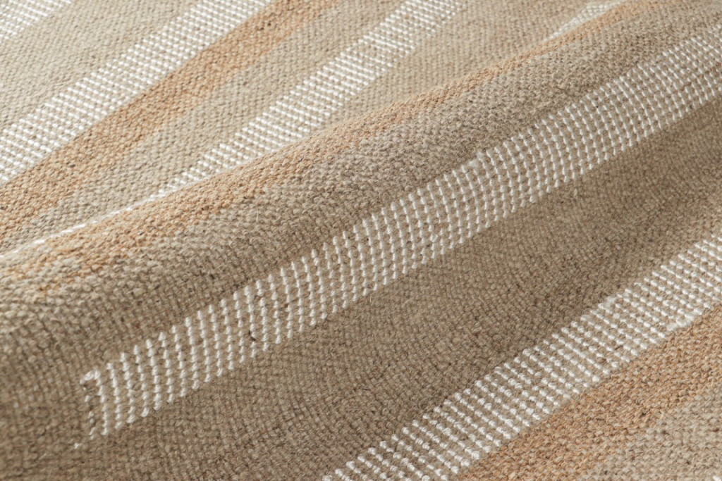 Scandinavian Rug with Geometric Stripes