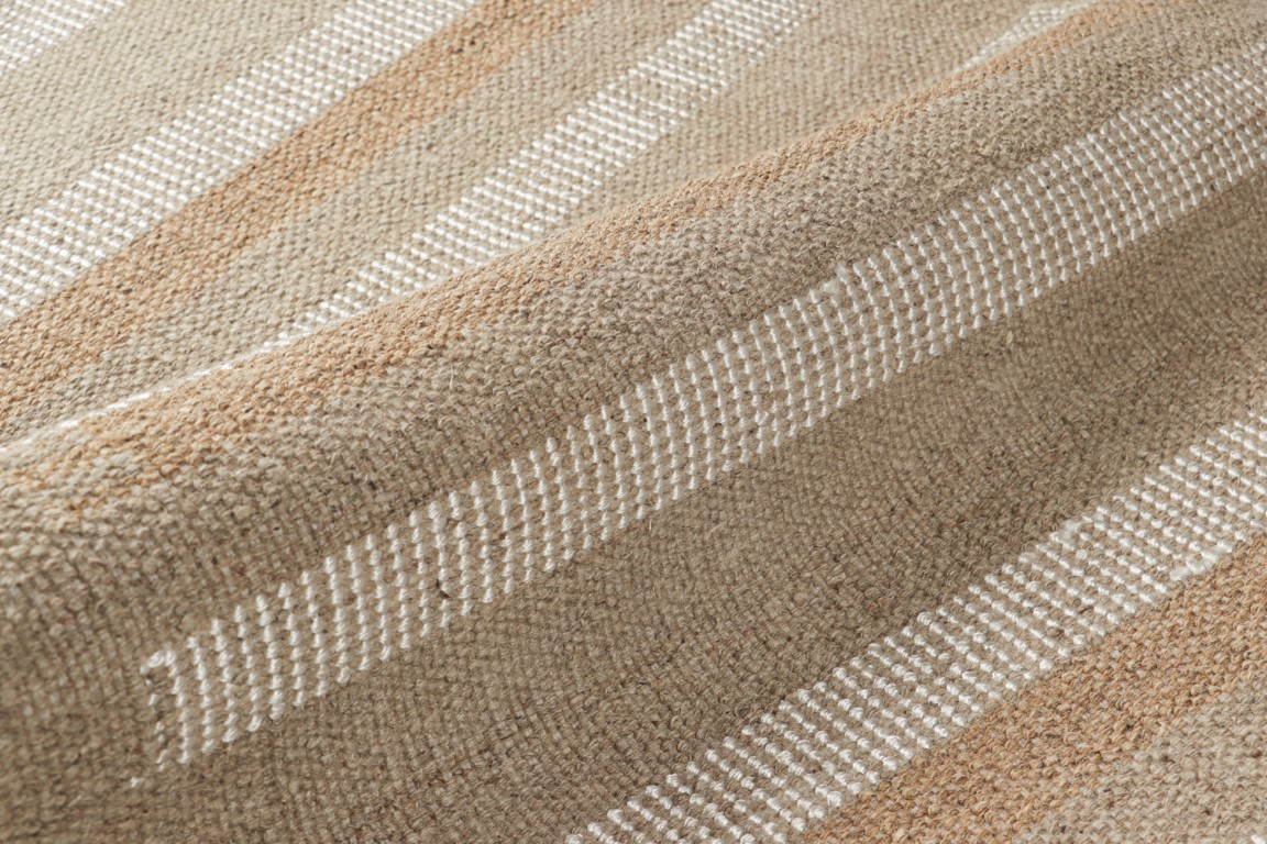 Scandinavian Rug with Geometric Stripes