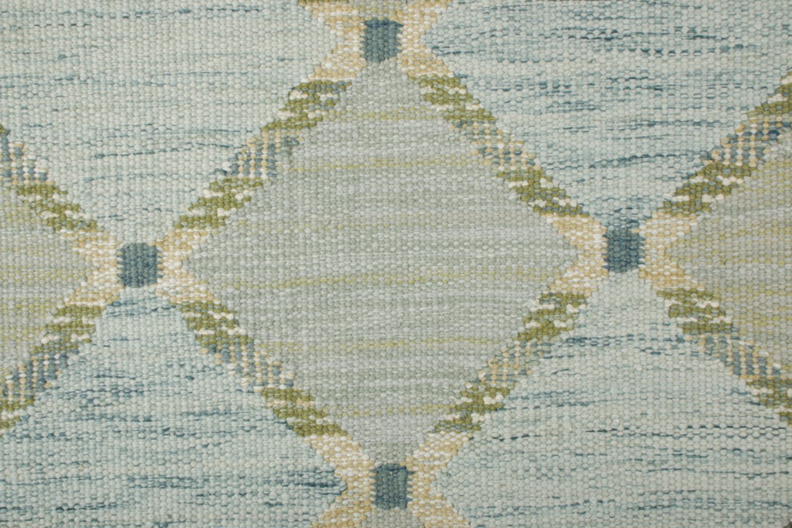 Scandinavian Square Rug with Geometric Patterns