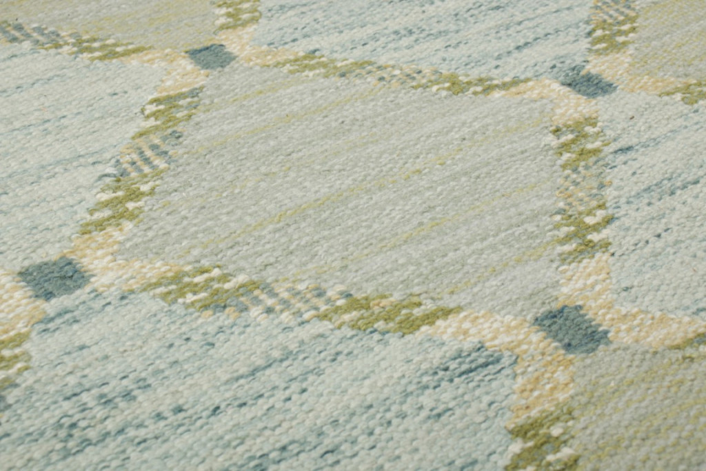 Scandinavian Square Rug with Geometric Patterns