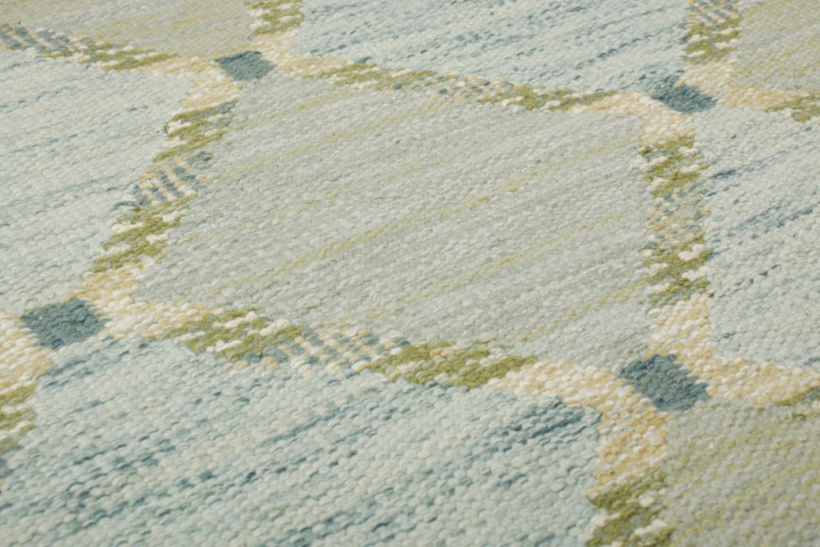 Scandinavian Square Rug with Geometric Patterns
