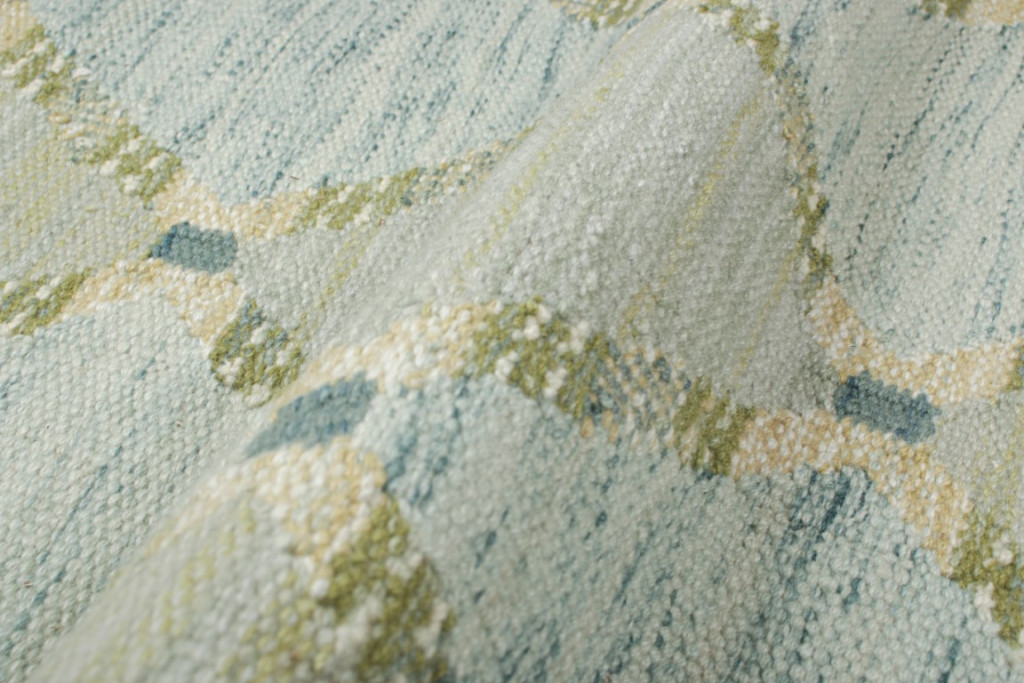 Scandinavian Square Rug with Geometric Patterns