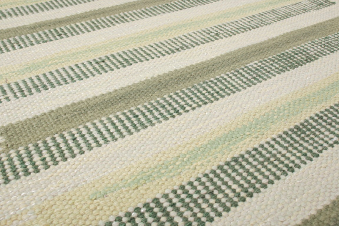 Scandinavian Rug with Geometric Stripes