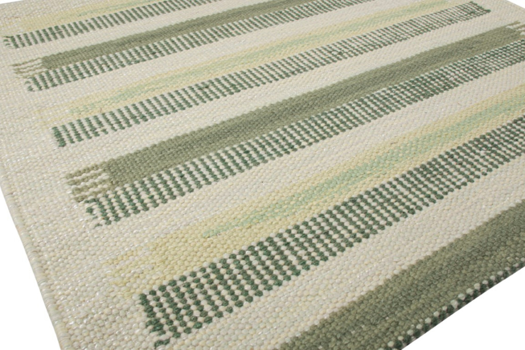 Scandinavian Rug with Geometric Stripes