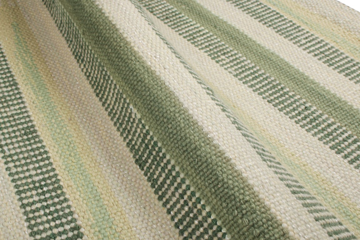 Scandinavian Rug with Geometric Stripes