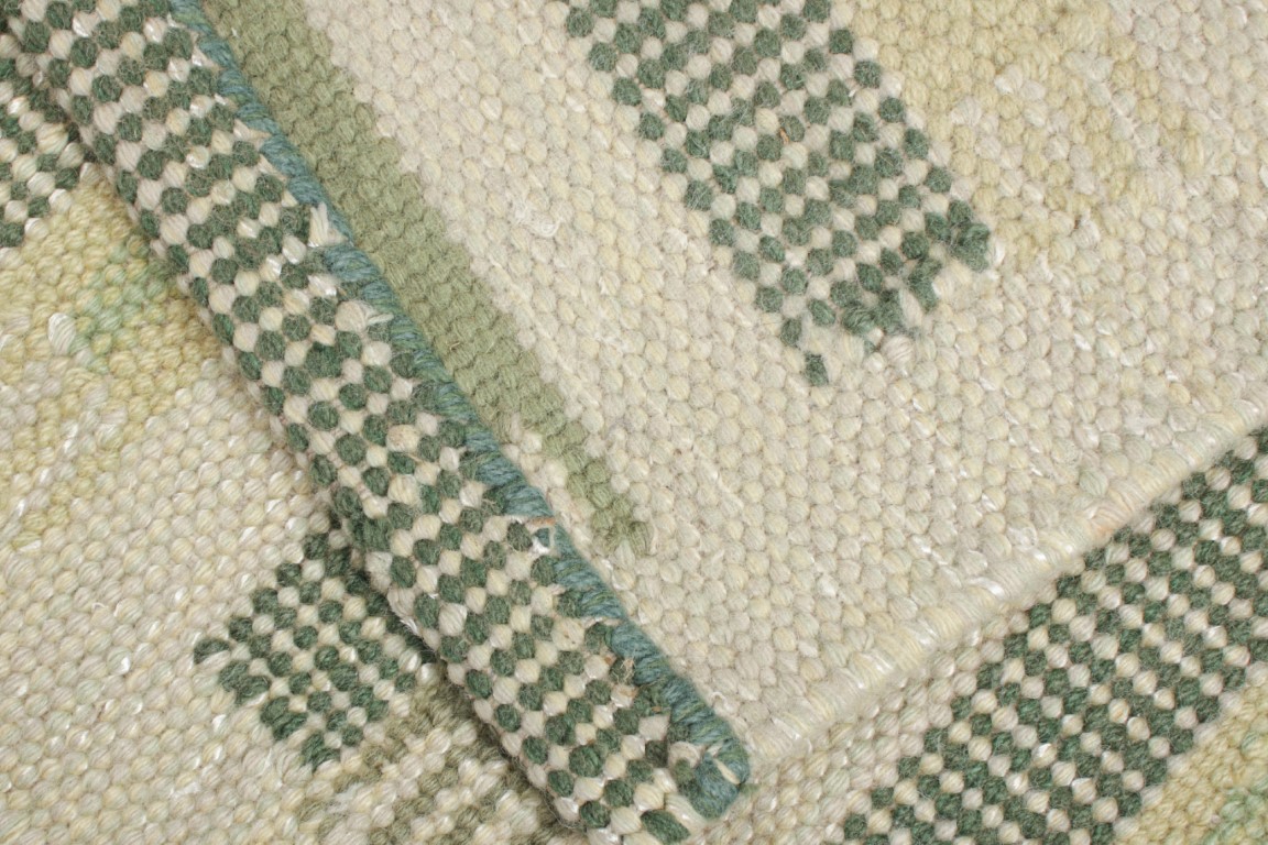 Scandinavian Rug with Geometric Stripes