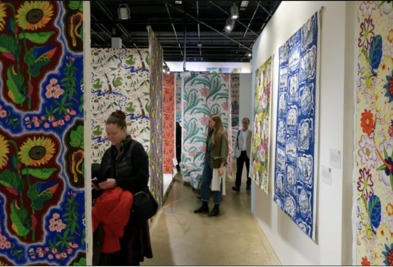Photo of London exhibit, Josef Frank Patterns—Furniture—Paintings.