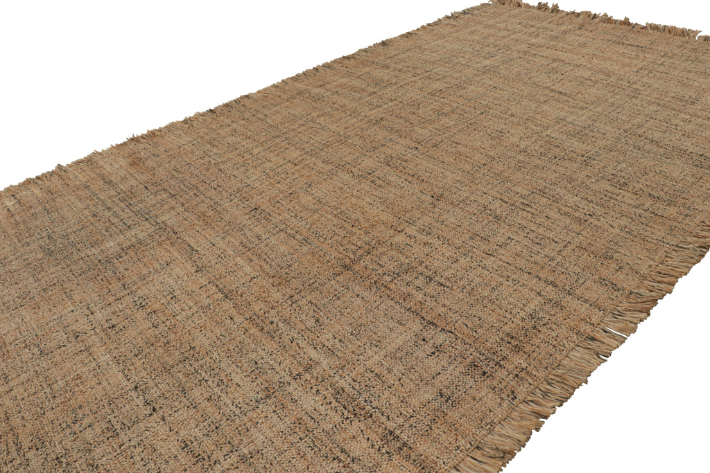 Contemporary Rug in Beige-Brown Striae