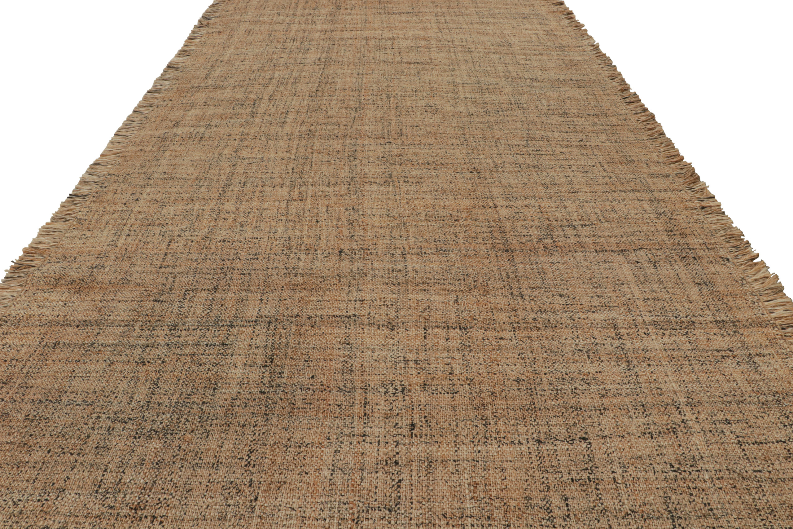 Contemporary Rug in Beige-Brown Striae