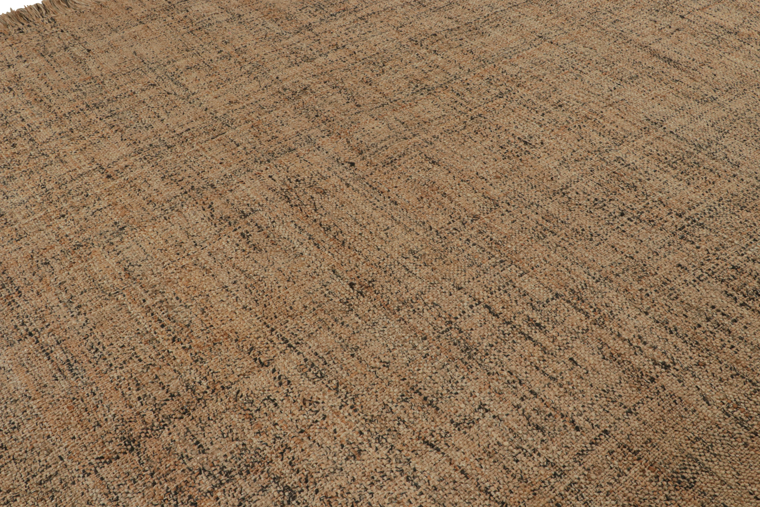 Contemporary Rug in Beige-Brown Striae