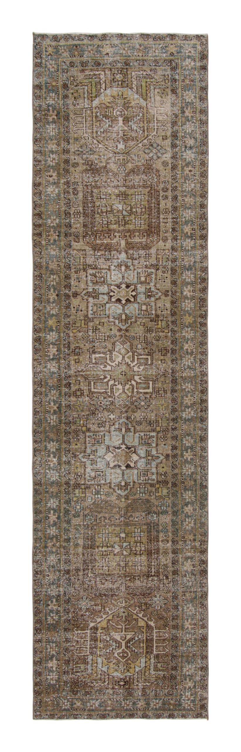 Vintage Bakhtiari Style Runner Rug