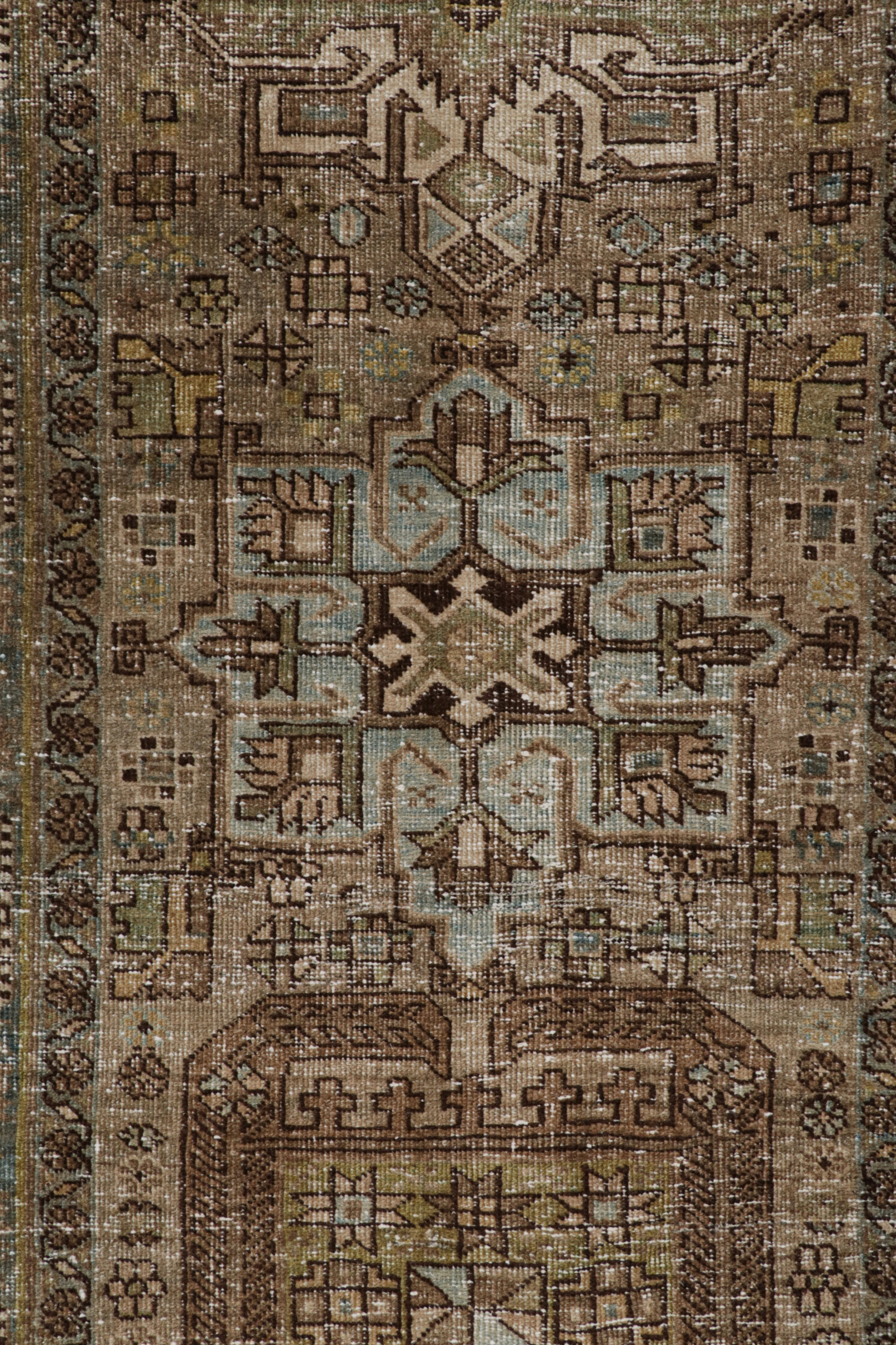 Vintage Bakhtiari Style Runner Rug