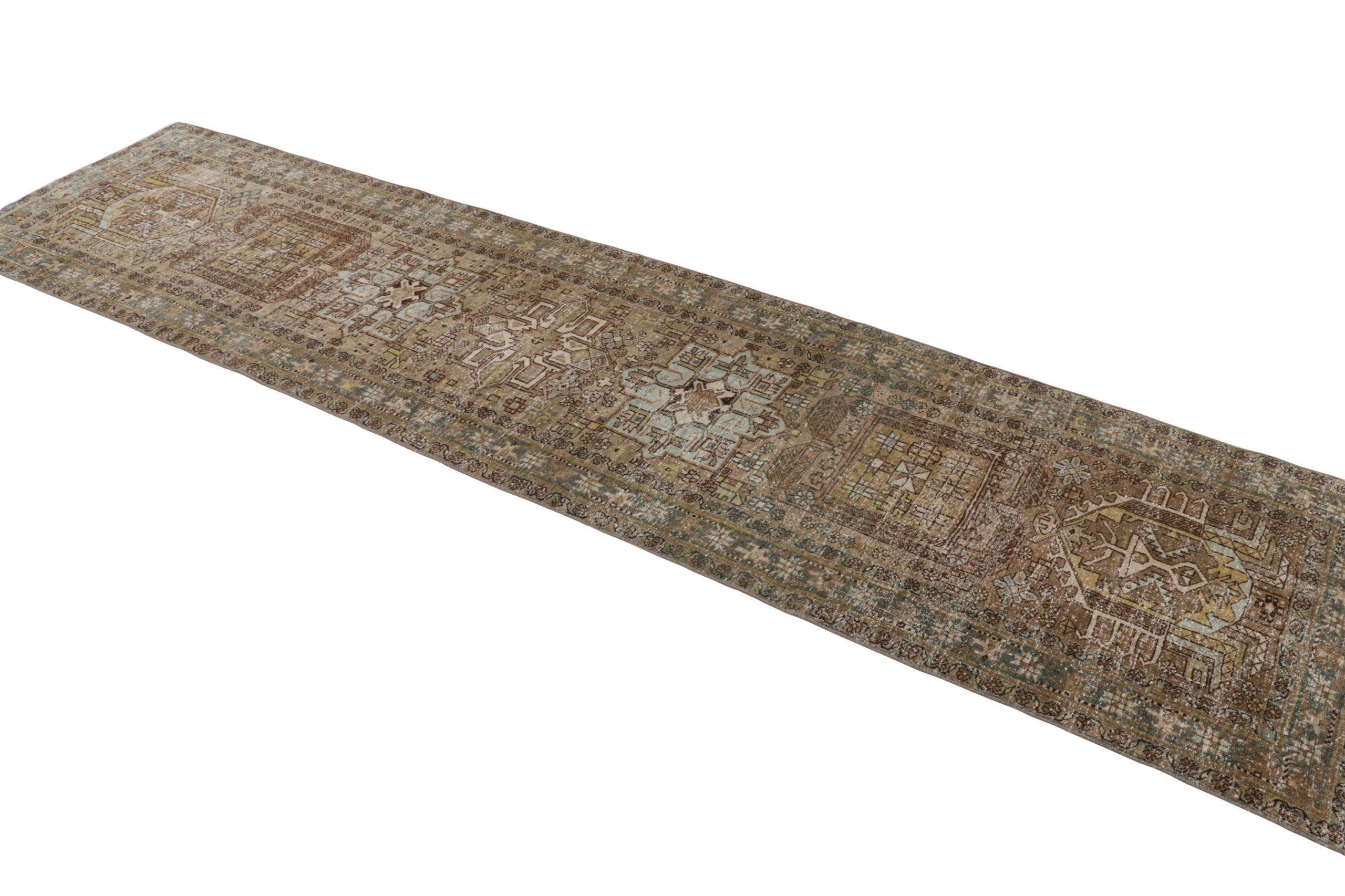 Vintage Bakhtiari Style Runner Rug