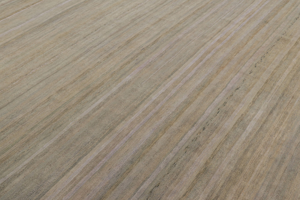 Modern Textural Striped Rug