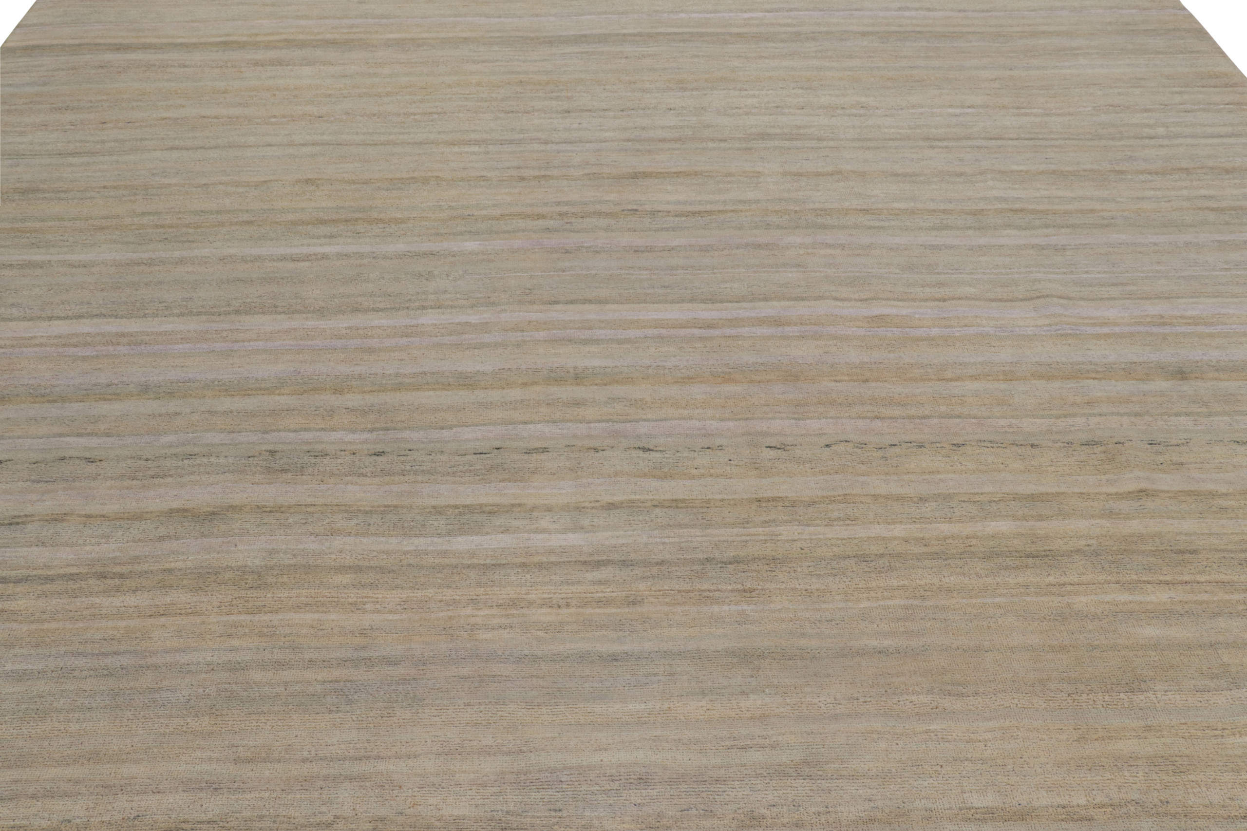 Modern Textural Striped Rug