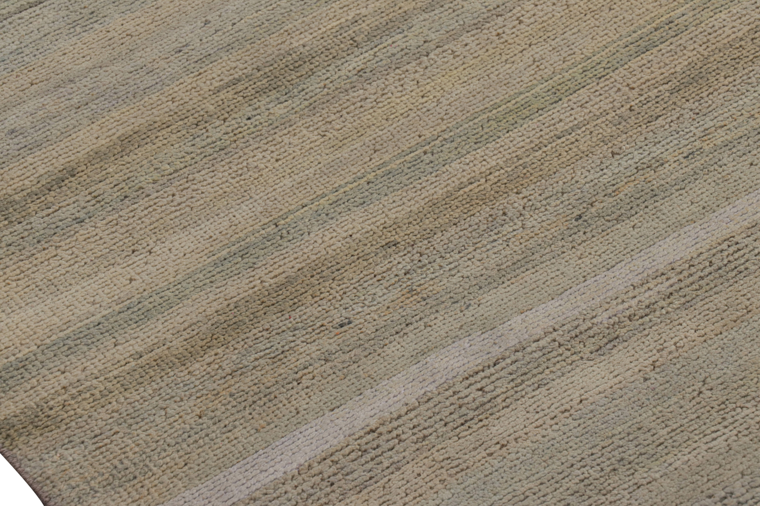 Modern Textural Striped Rug