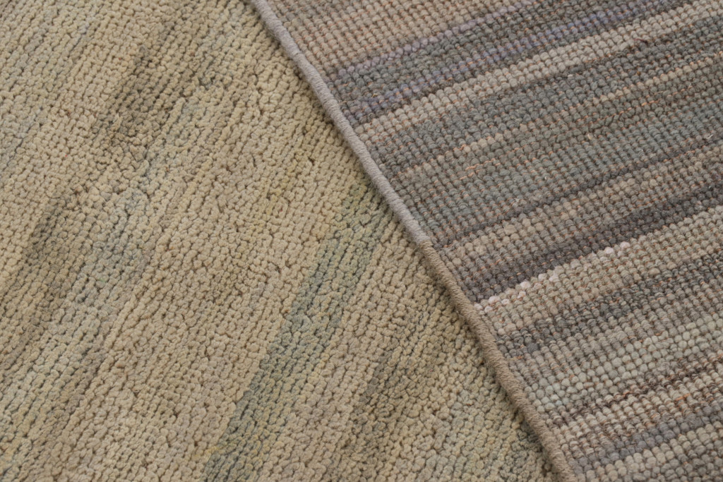 Modern Textural Striped Rug