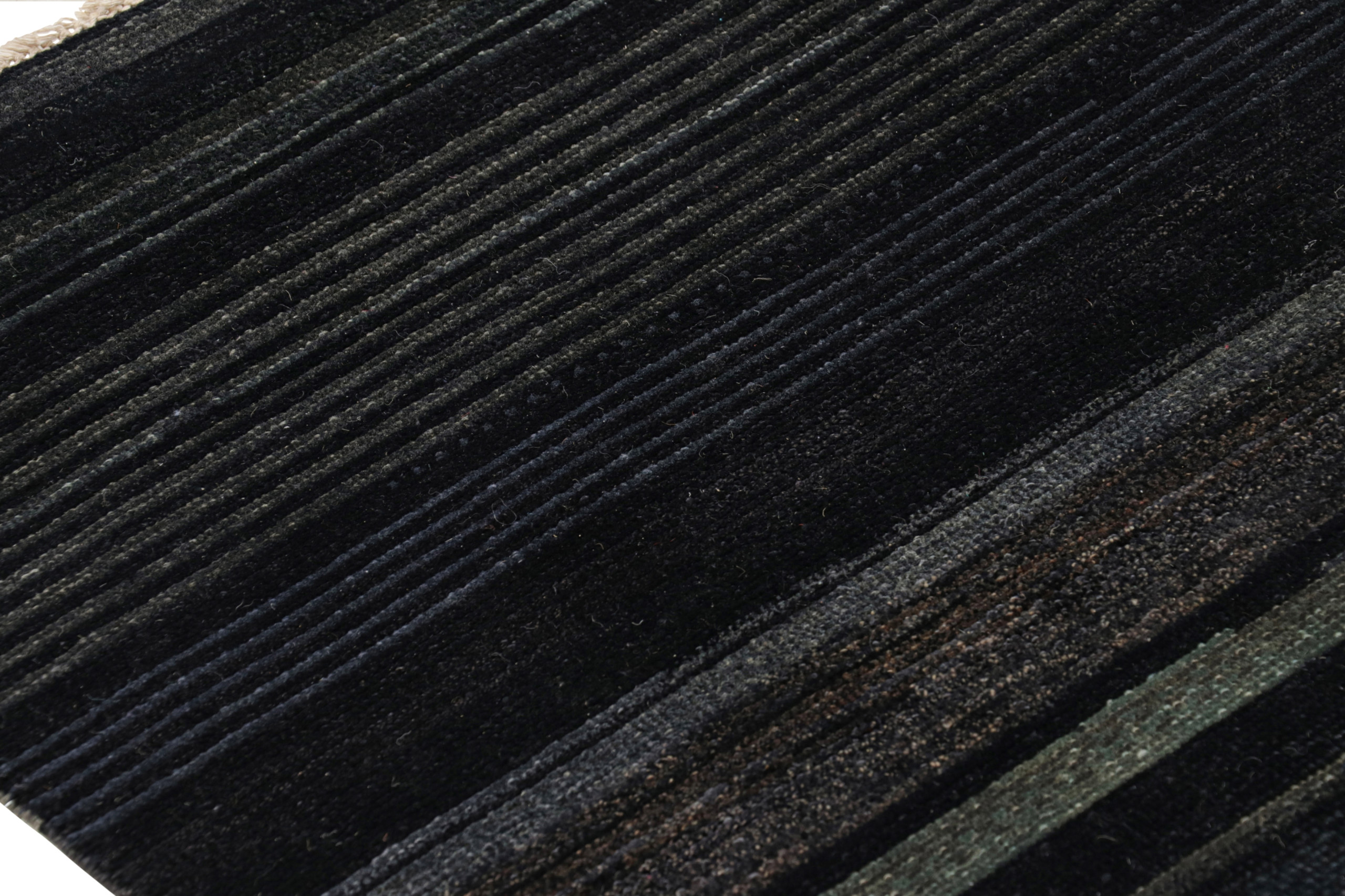 Modern Textural Striped Rug