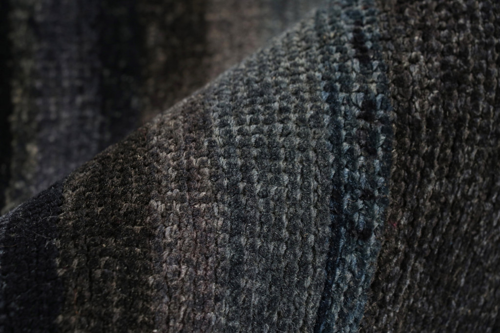 Modern Textural Striped Rug